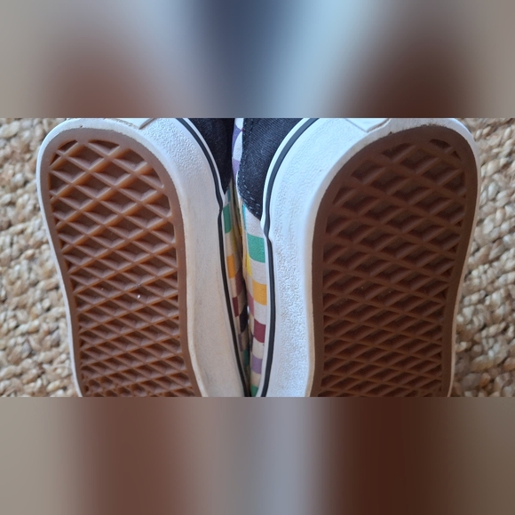 Vans Old Skool Checkerboard Low Women's Size 7 Sneakers Black Multicolor Sku - Picture 6 of 8